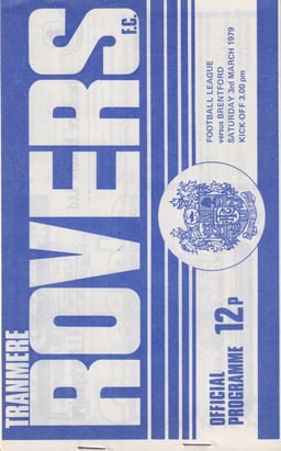 Tranmere Rovers v Brentford Match Programme 1979-03-03